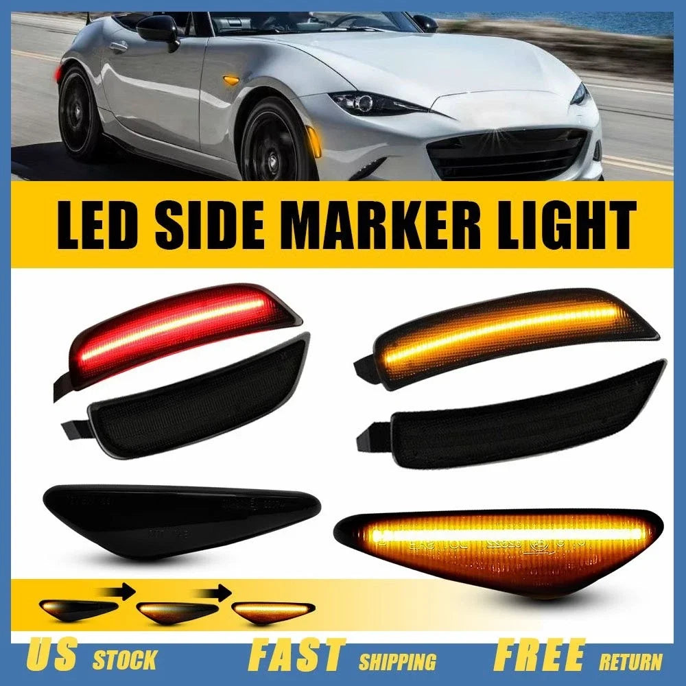 4 LED Side Marker Lights for RX-8 (2009-2011) & MX-5 Miata (2016-2022)