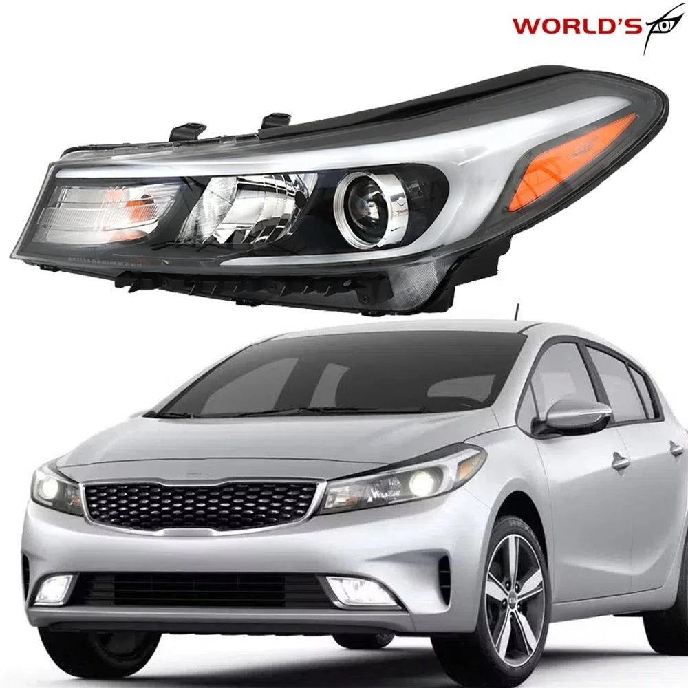 Halogen Headlight Assembly for Kia Forte/Forte5 (2017–2018) Left Driver