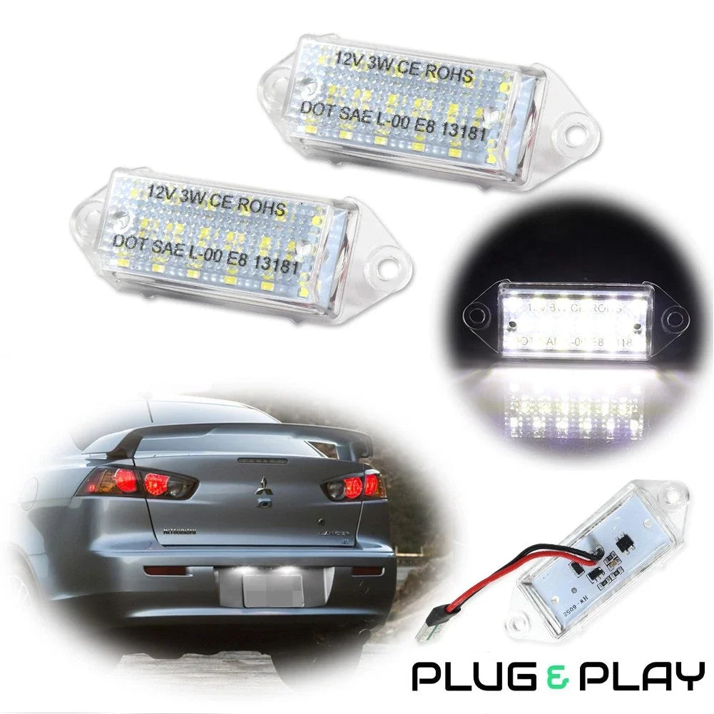 18-SMD LED 6000K License Plate Light for Mitsubishi Lancer Evolution (2003–2017)