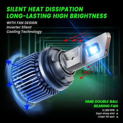 H11 LED Headlight Bulb Conversion Kit - 100W, 6500K (Set of 2)