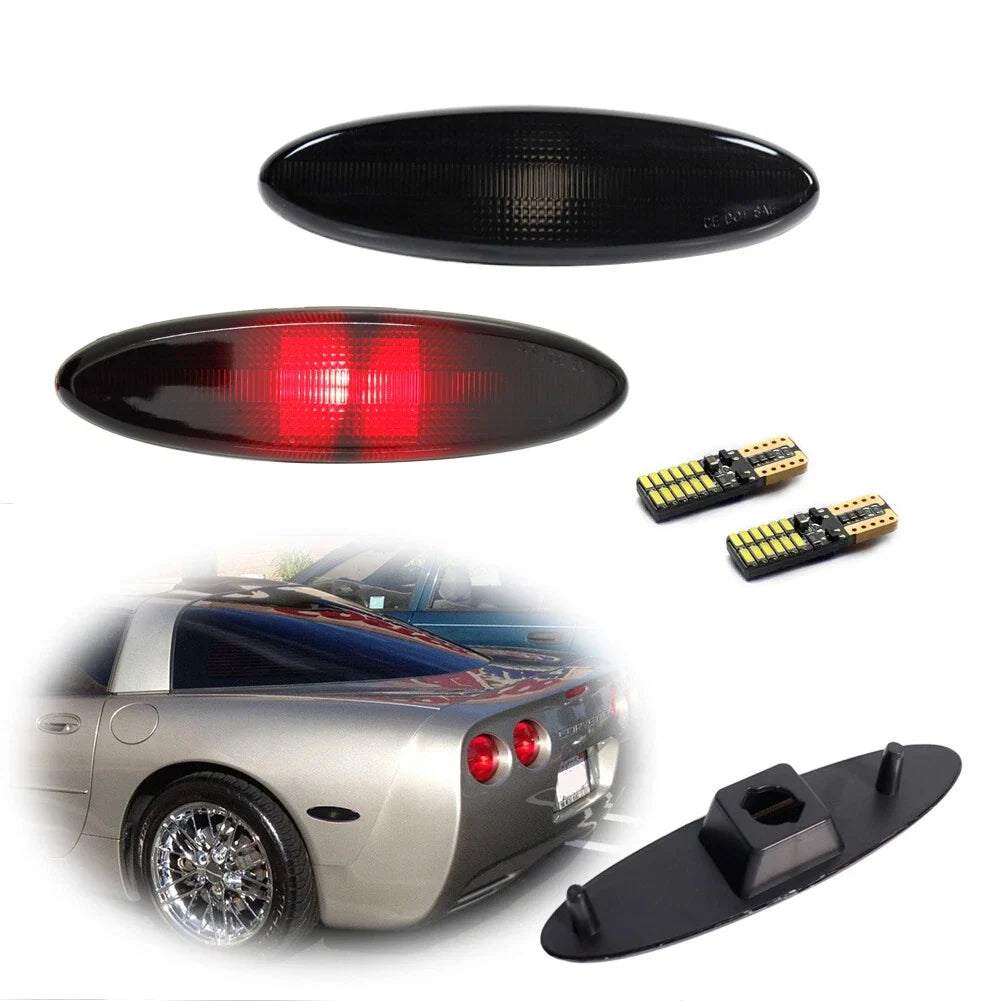 Smoked Red LED Front Side Marker Lights for Chevrolet Corvette C5 (1997–2004)