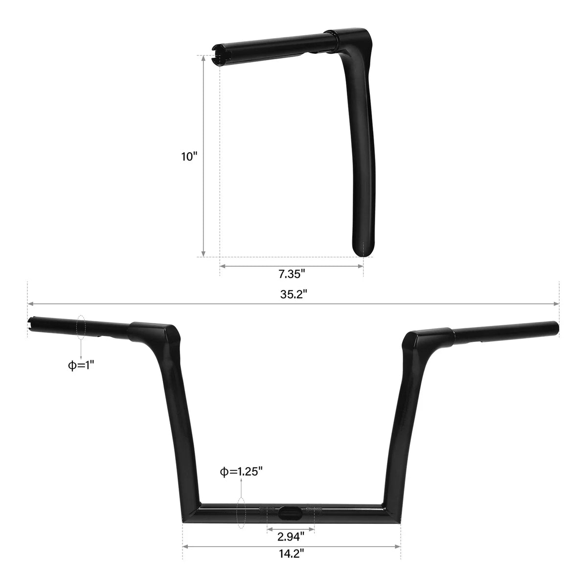 10" Rise Ape Hanger Handlebar for Harley Road Glide (2015–2024)