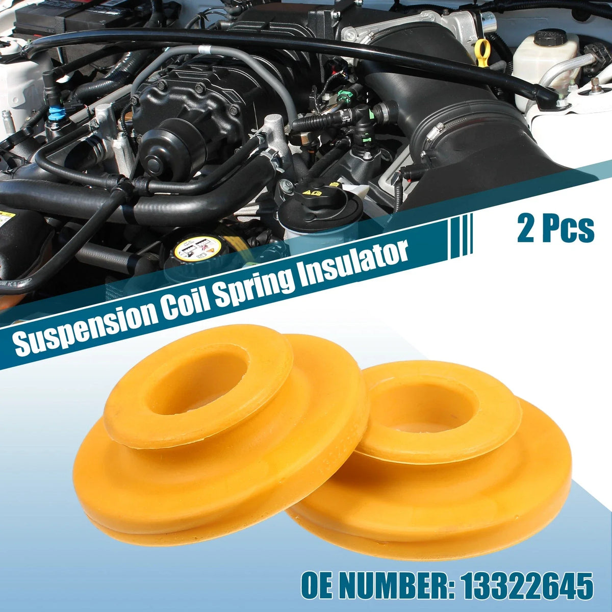 2X Rear Upper Suspension Coil Spring Insulator No. 13322645 for Buick Regal 
