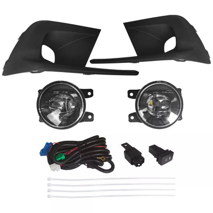 Fog Light Upper Lower Grill Set with Molding for Honda Civic 2022-2023