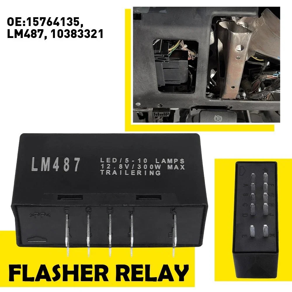 LED Hazard Warning Flasher Relay for Silverado Tahoe (2003–2006) LM487