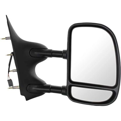 Towing Mirror Set, Power, Textured Black for Ford E-350 Super Duty 2002-2008