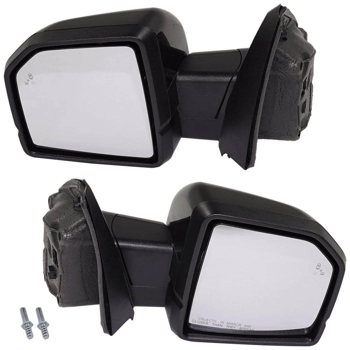 Set of 2 Heated Mirrors for Ford F150 (Driver & Passenger Side)