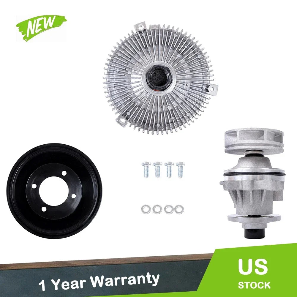 Water Pump, Fan Clutch & Pulley Kit for BMW E39 X5 E53 E46 (1995–2006)