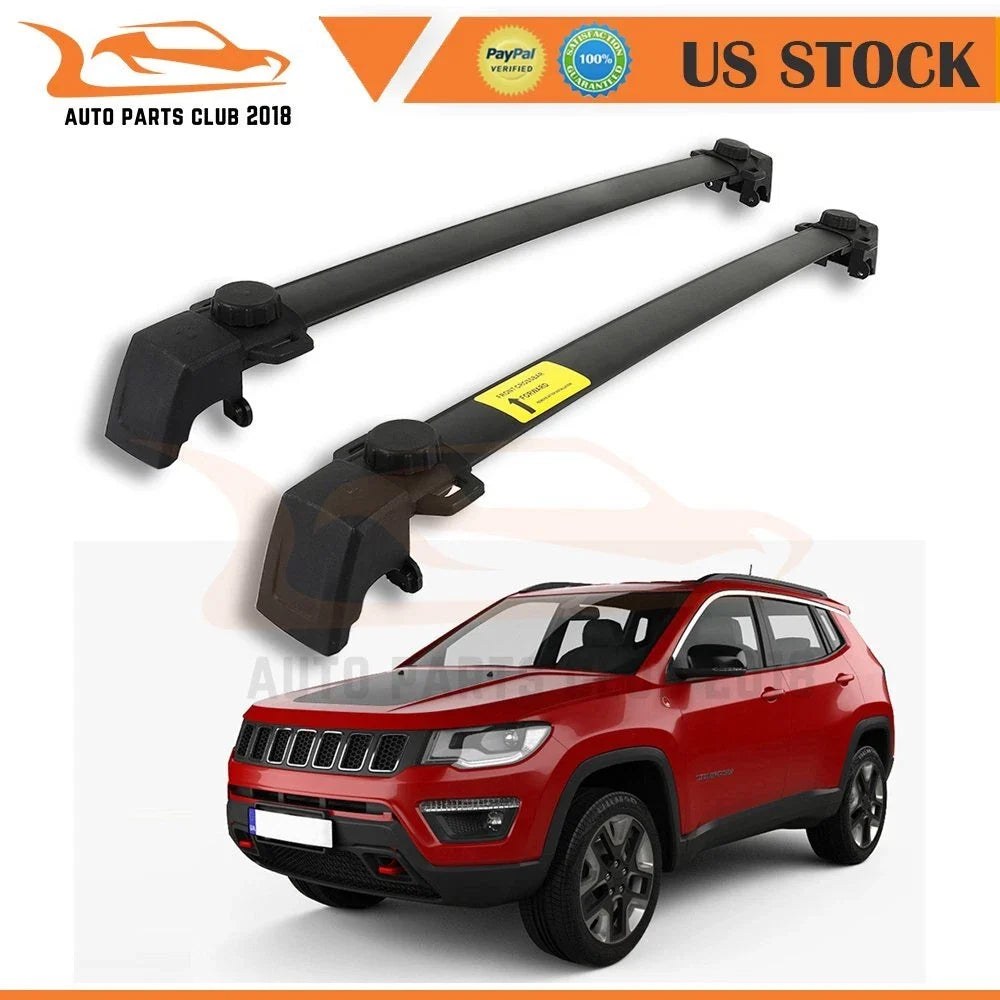 Set of 2 Roof Rack Rails for Jeep Compass (2011–2016) Cargo Carrier
