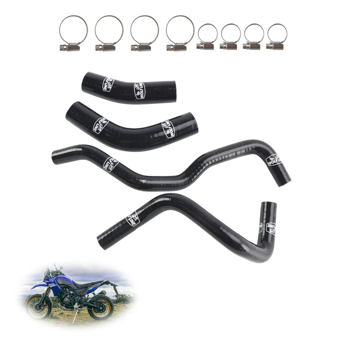 Silicone Radiator Coolant Hose Set for Yamaha Tenere 700 (2019–2024)