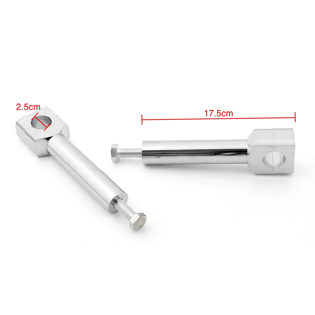 Pair of 2 Chrome 6" Handlebar Risers for 1" Motorcycle Bars