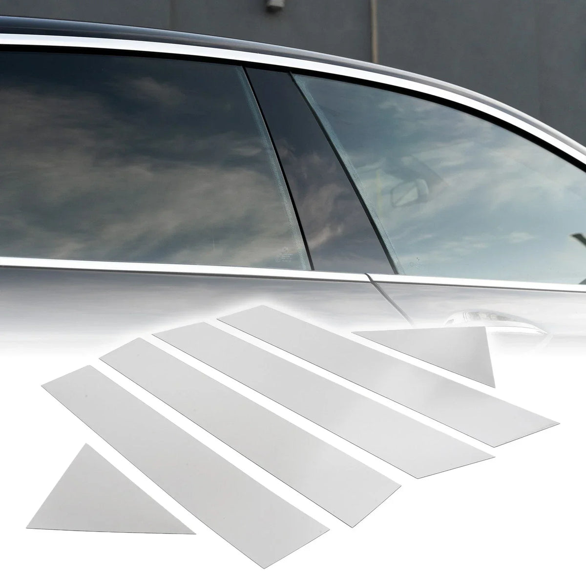 Window Trim Covers 6pcs Chrome Silver for Chrysler 300 300C (2005-2010)