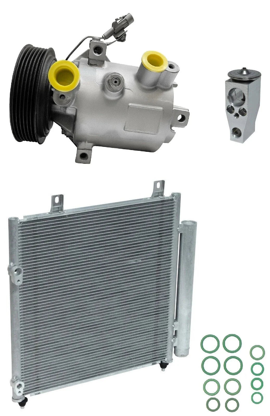 AC Compressor Kit With Condenser Replacement for Mitsubishi Mirage 1.2L (2015–2015)