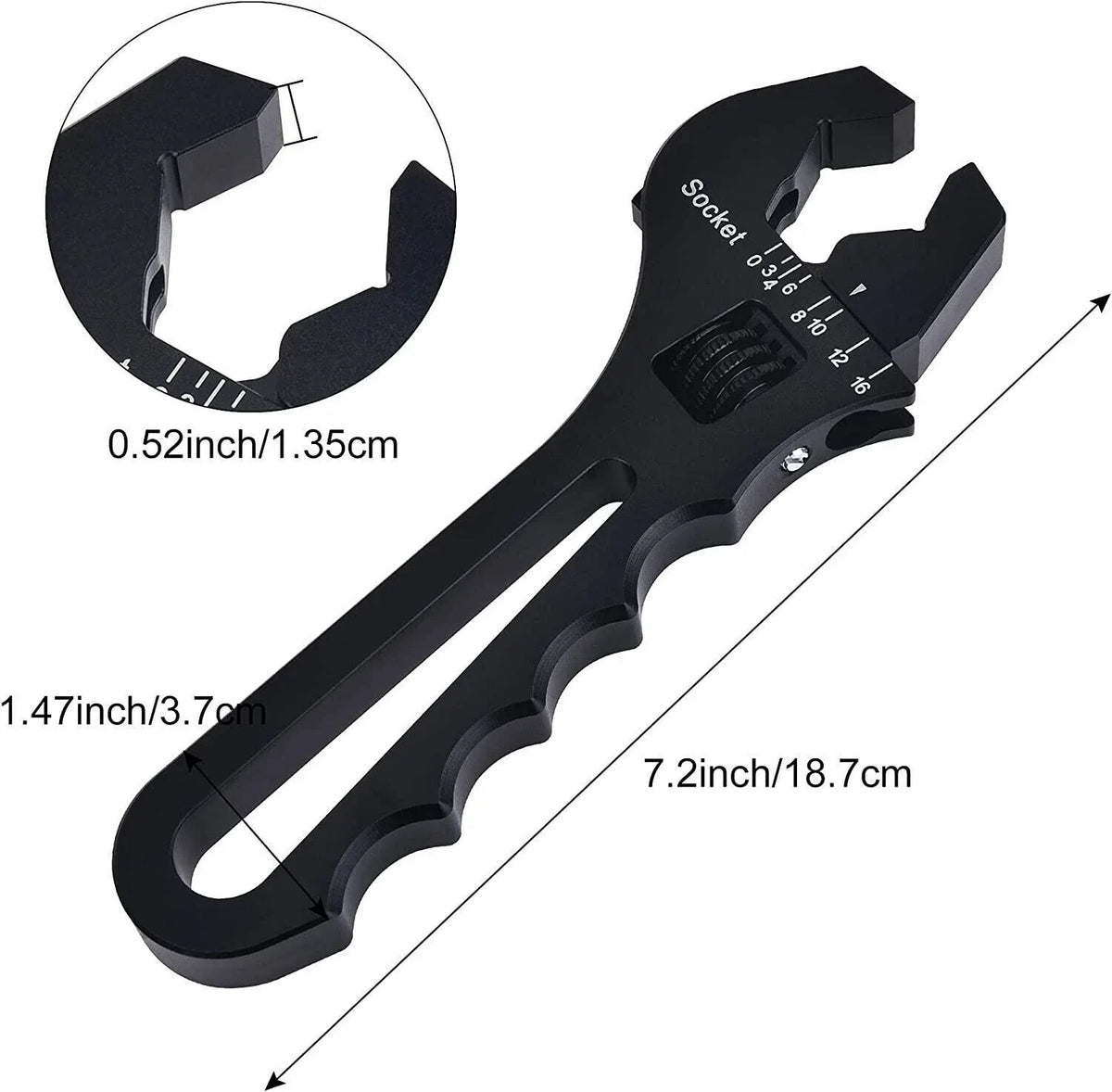 Hose End Fitting Adjustable Wrench Tool 3AN-16AN