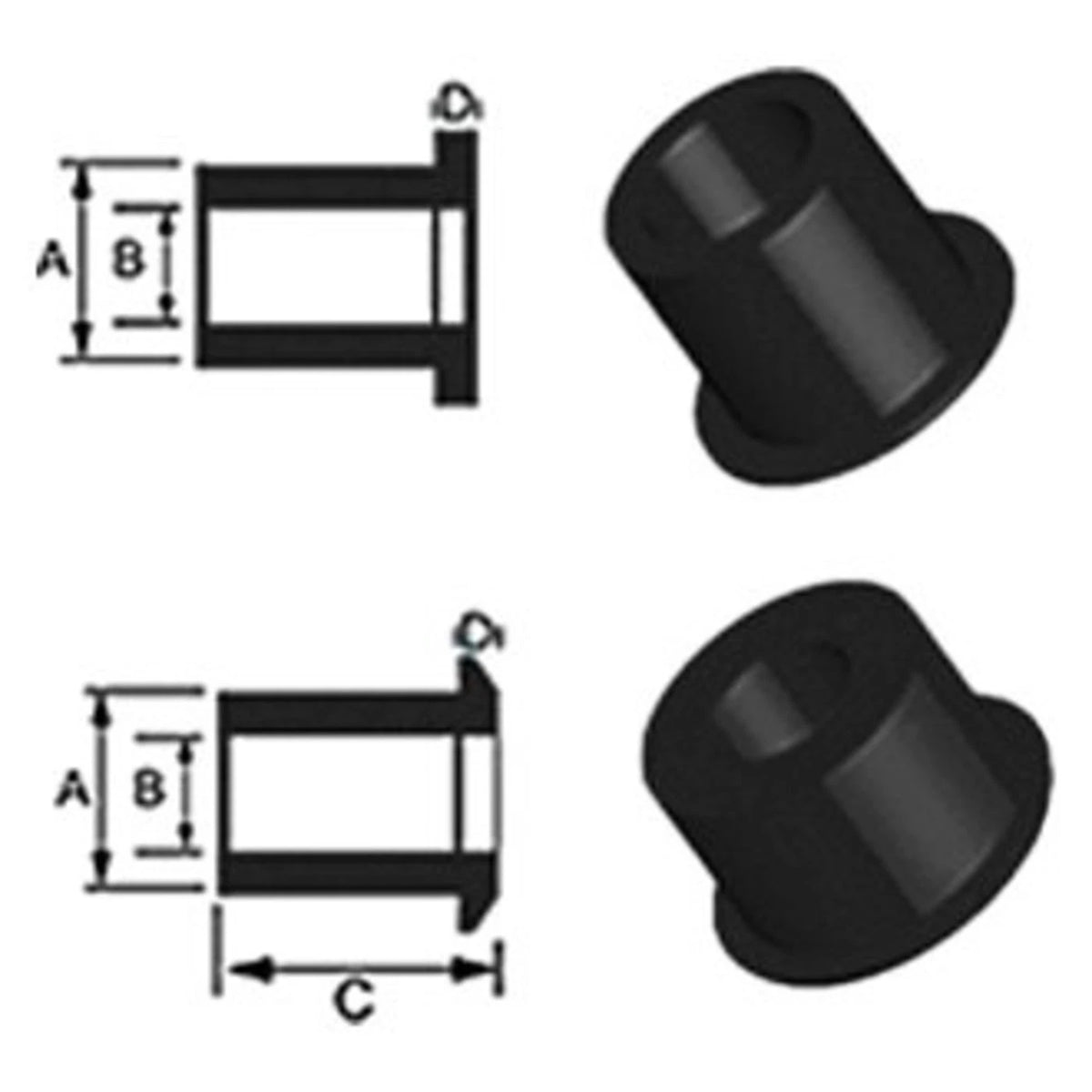 Set of 2 Control Arm Bushings for Nolathane REV028.0004 (Lower Left & Right)
