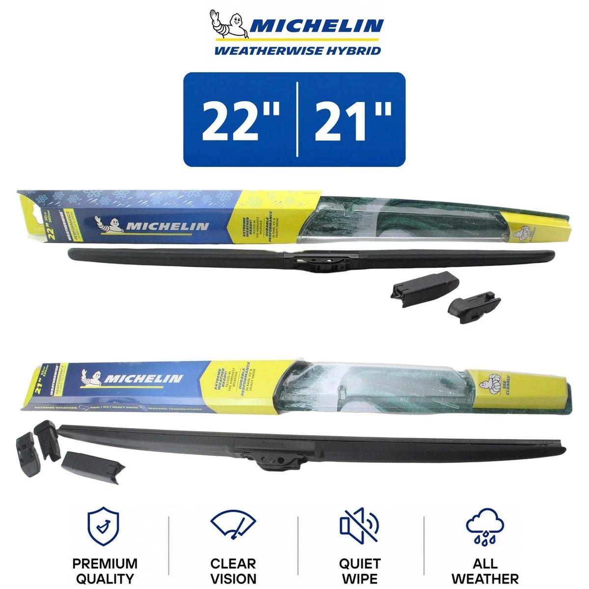 WeatherWise Wiper Blades 2X Michelin for Audi TT 2008-2009