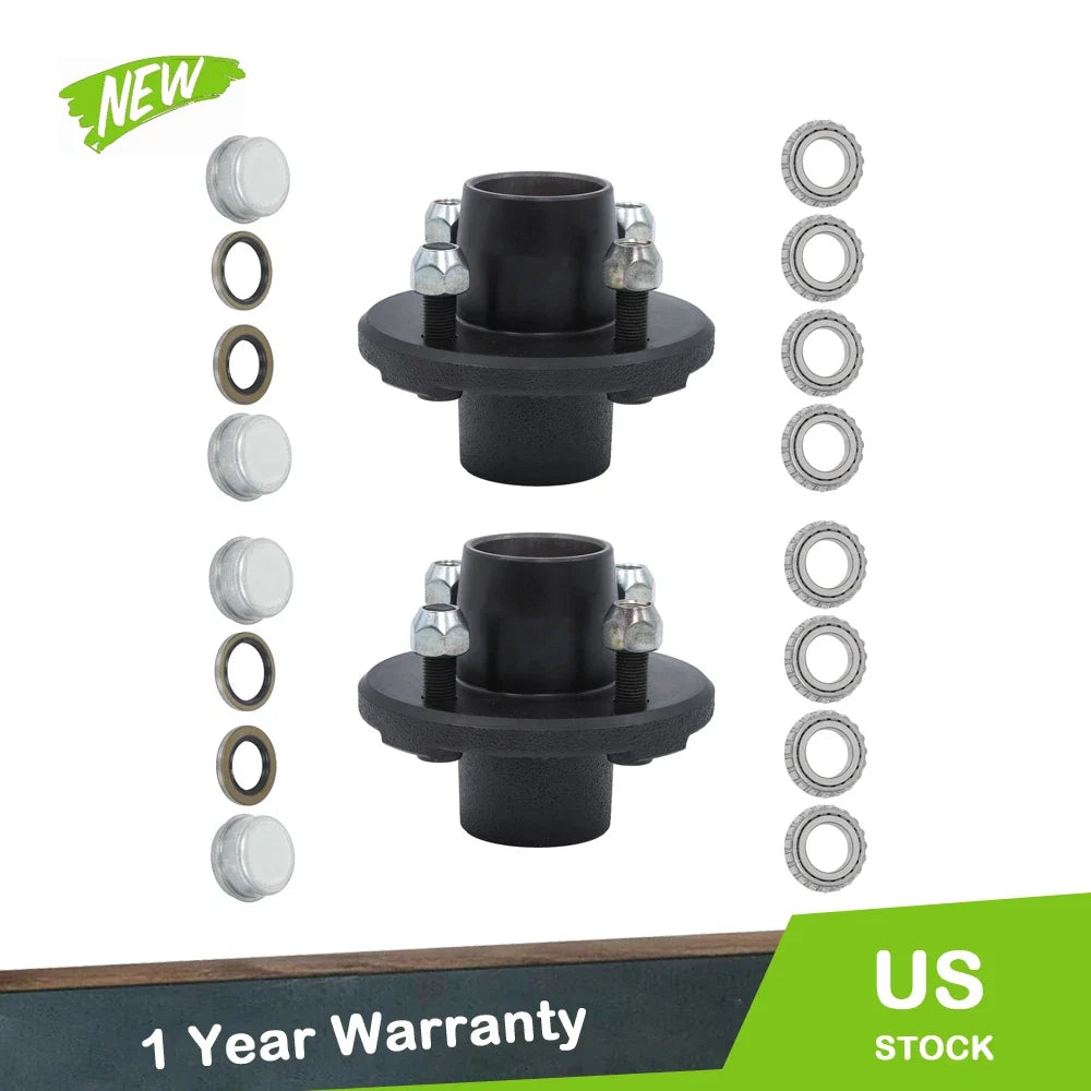 Set of 4 Trailer Hubs for 2k lbs Spindle (1" or 1.0625")