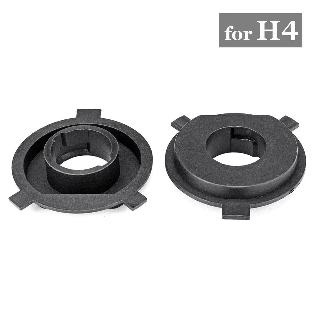 2X Black Headlight Bulb Base Adapter Socket Retainer for LED H4