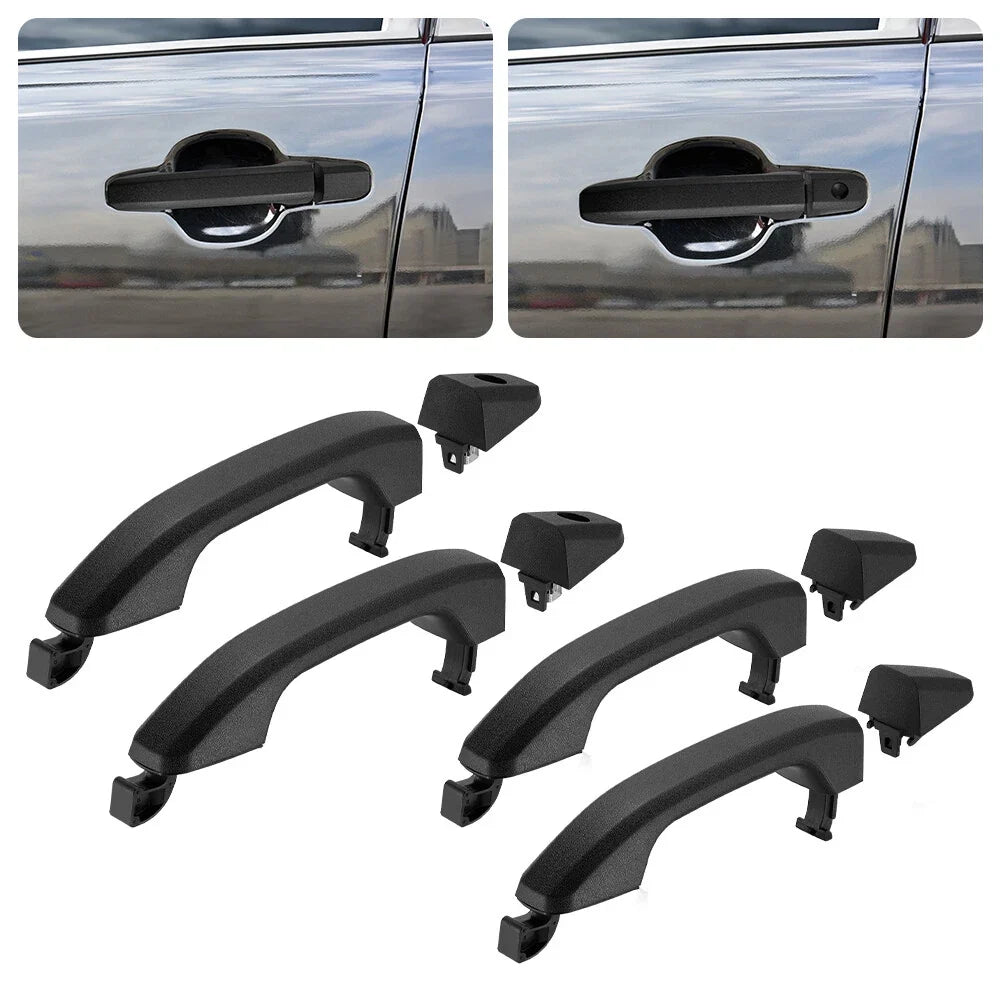 Door Handle Replacement for Chevrolet Silverado Sierra (2014–2019) Black (4 pcs)