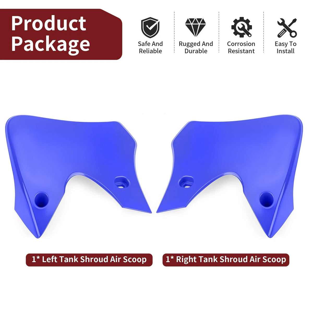 Left & Right Tank Shroud Air Scoops for Yamaha TTR90 2000-2003