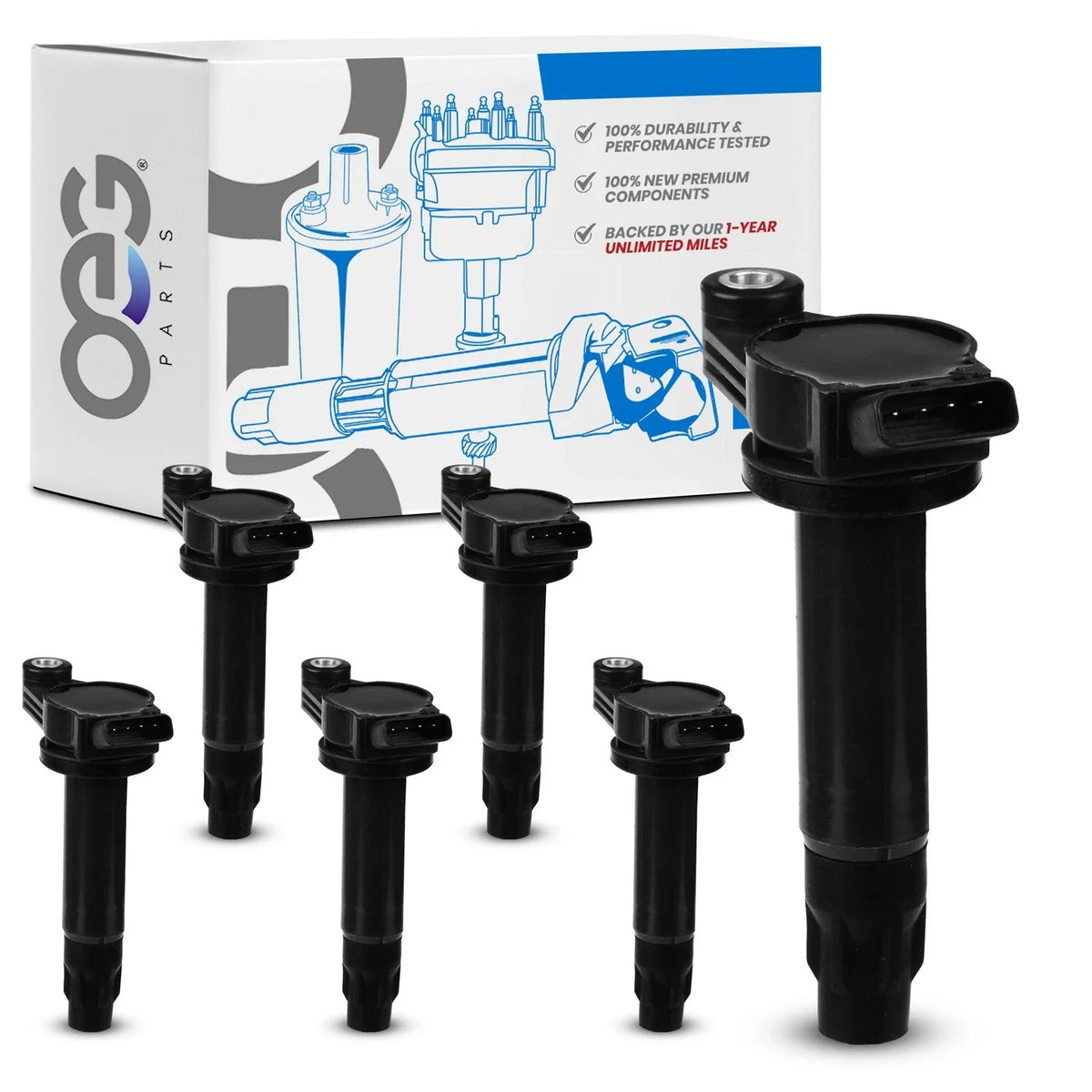 Set of 6 Ignition Coils for Lexus ES330 RX330 (2004–2006)
