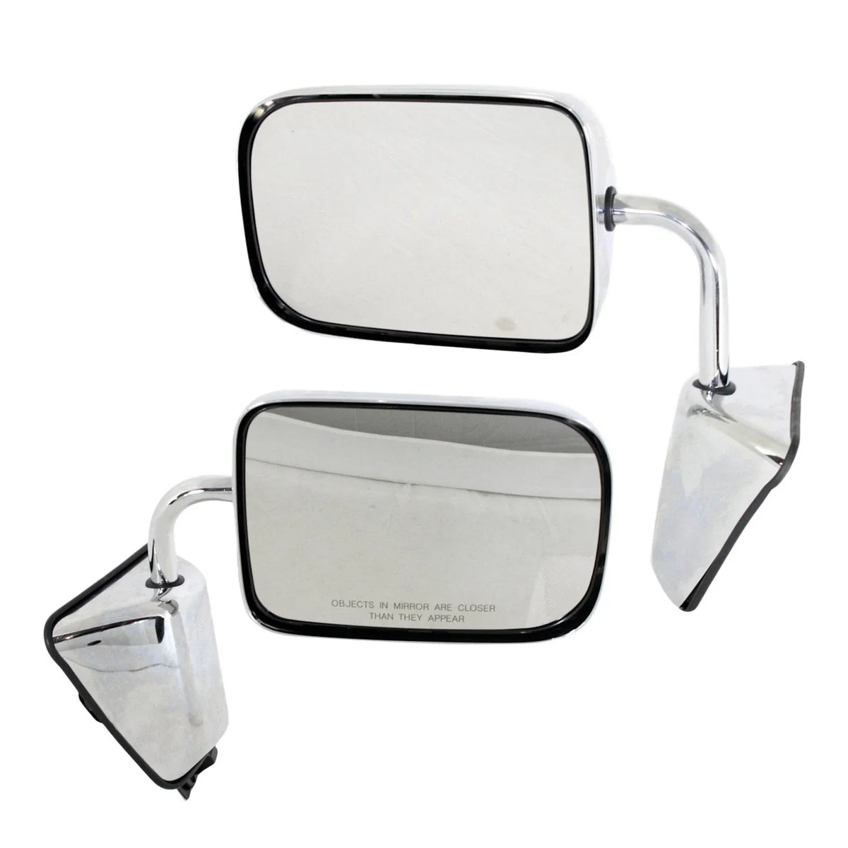 Chrome Manual Mirrors Set of 2 for Dodge D250 (1988-1993)
