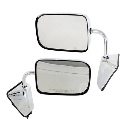 Chrome Manual Mirrors Set of 2 for Dodge D250 (1988-1993)