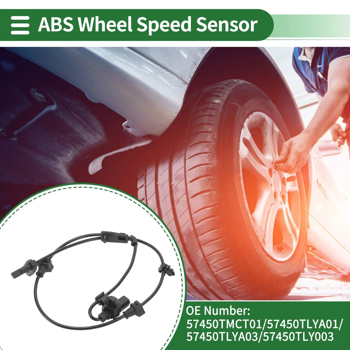 ABS Wheel Speed Sensor No. 57450TMCT01 for Honda CR-V (2017) Front Right