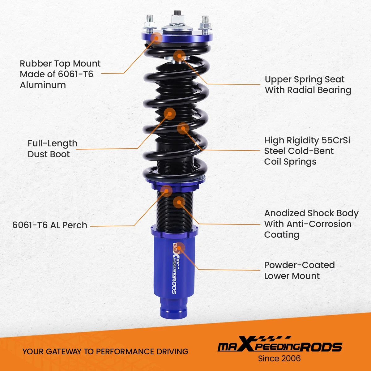 Suspension Coilover Kit for Honda CR-V (1997 to 2001)