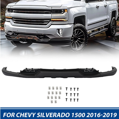Front Valance Bumper for 2016-2019 Chevy Silverado 1500 with Tow Hooks