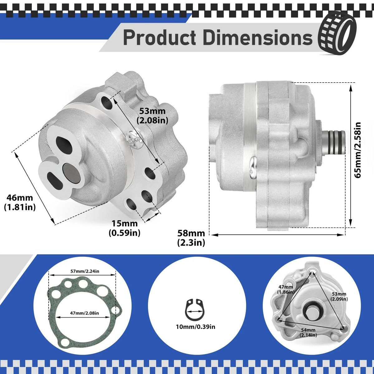 Oil Pump and Gasket for Yamaha Raptor 660R YFM660R SE LE (2001–2005)