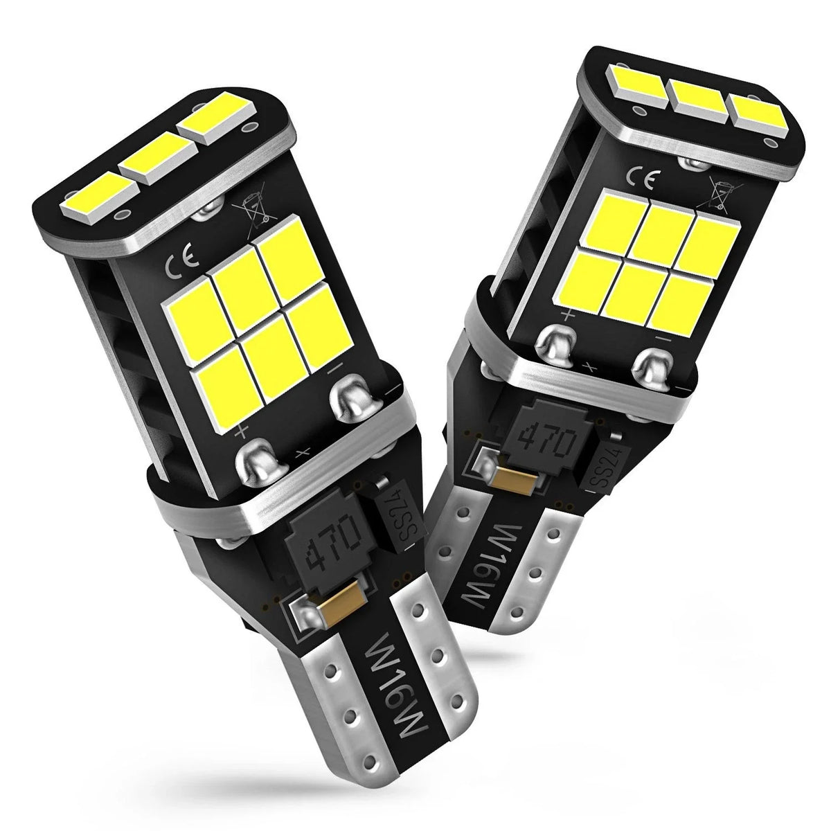 2X T15 921 912 Reverse Backup Light Bulbs W16W 6500K White 15-LED