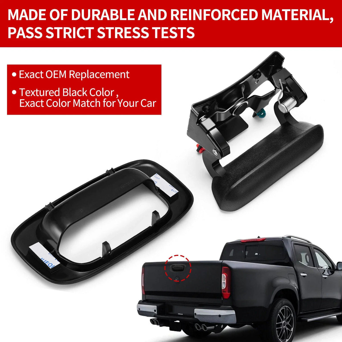 Tailgate Handle and Bezel Trim for GMC Sierra & Chevy Silverado 99-07