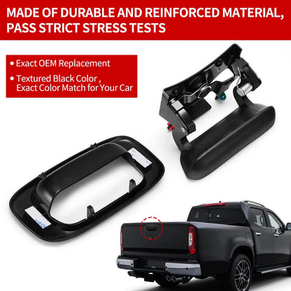 Tailgate Handle and Bezel Trim for GMC Sierra & Chevy Silverado 99-07