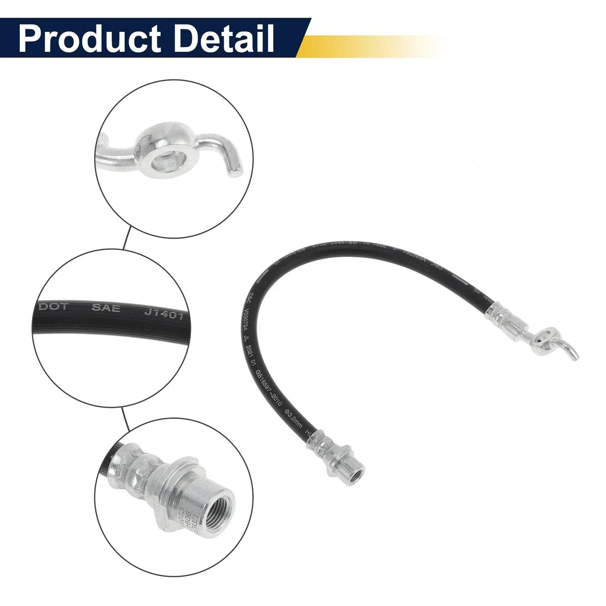 Front Left/Right Brake Hose Replacement for IS250 (2006-2013) Lexus