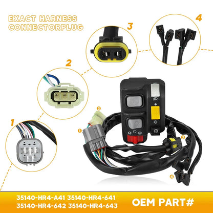 Handlebar Switch - Start Stop & Headlight for Honda Foreman 500 2014-2019