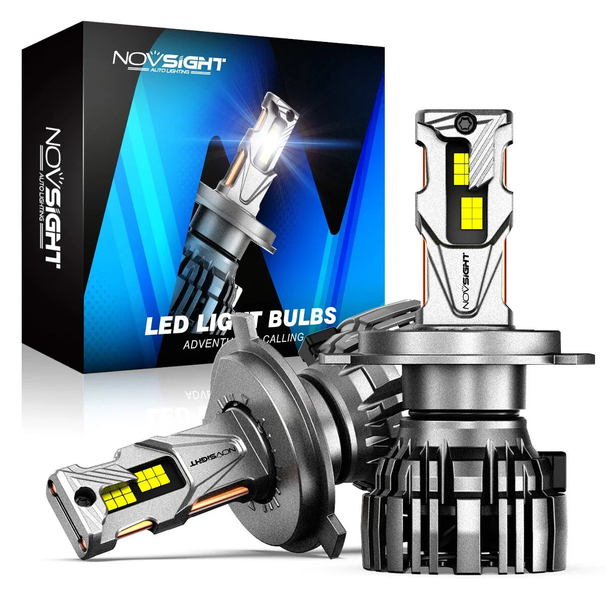 2X H4 9003 LED Headlights for 30000LM 6500K