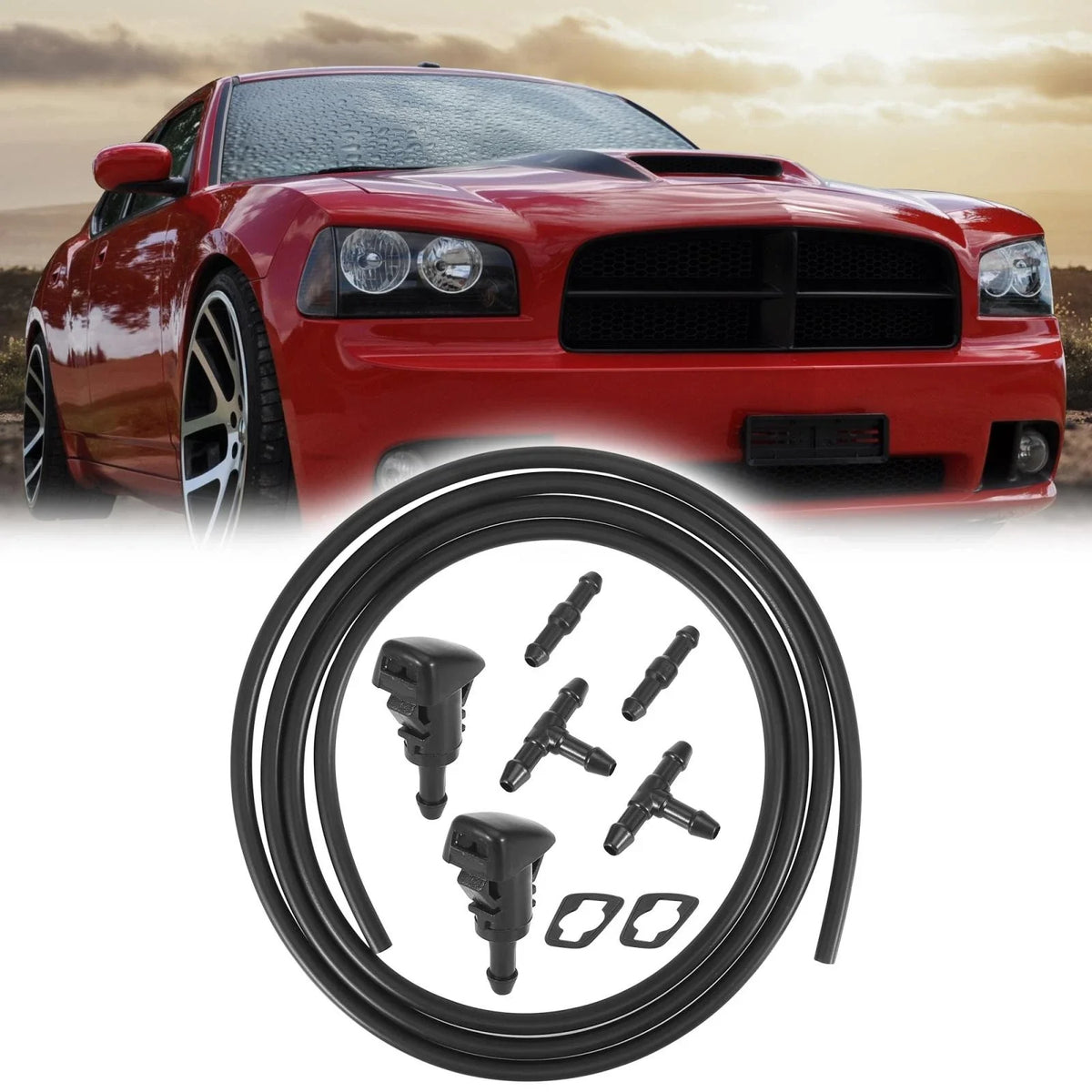 7pcs Windshield Wiper Fluid Squirter Nozzle Kit for Ram Chrysler (2011–2023) 5113049AA