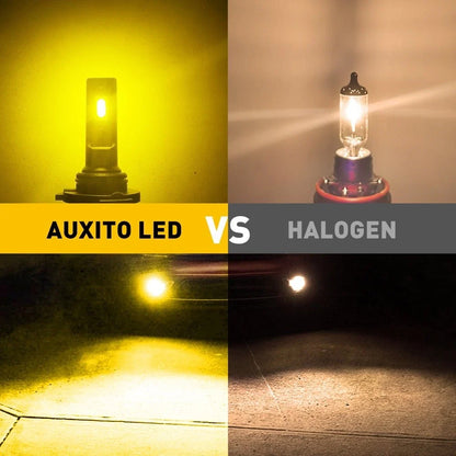 2-Pack 9145 LED Fog Lights 3000K Amber Yellow 4000LM