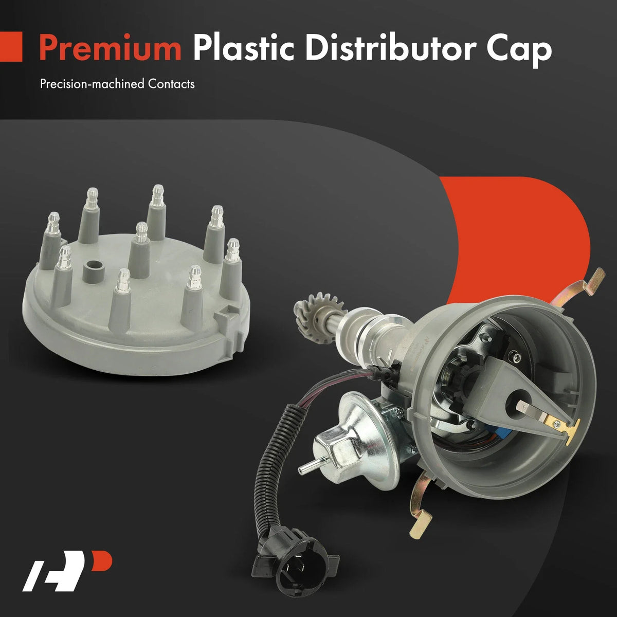 Ignition Distributor with Cap and Rotor for Ford E-100, F-150, LTD