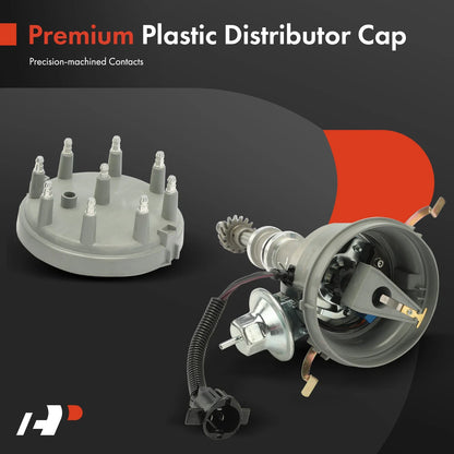 Ignition Distributor with Cap and Rotor for Ford E-100, F-150, LTD
