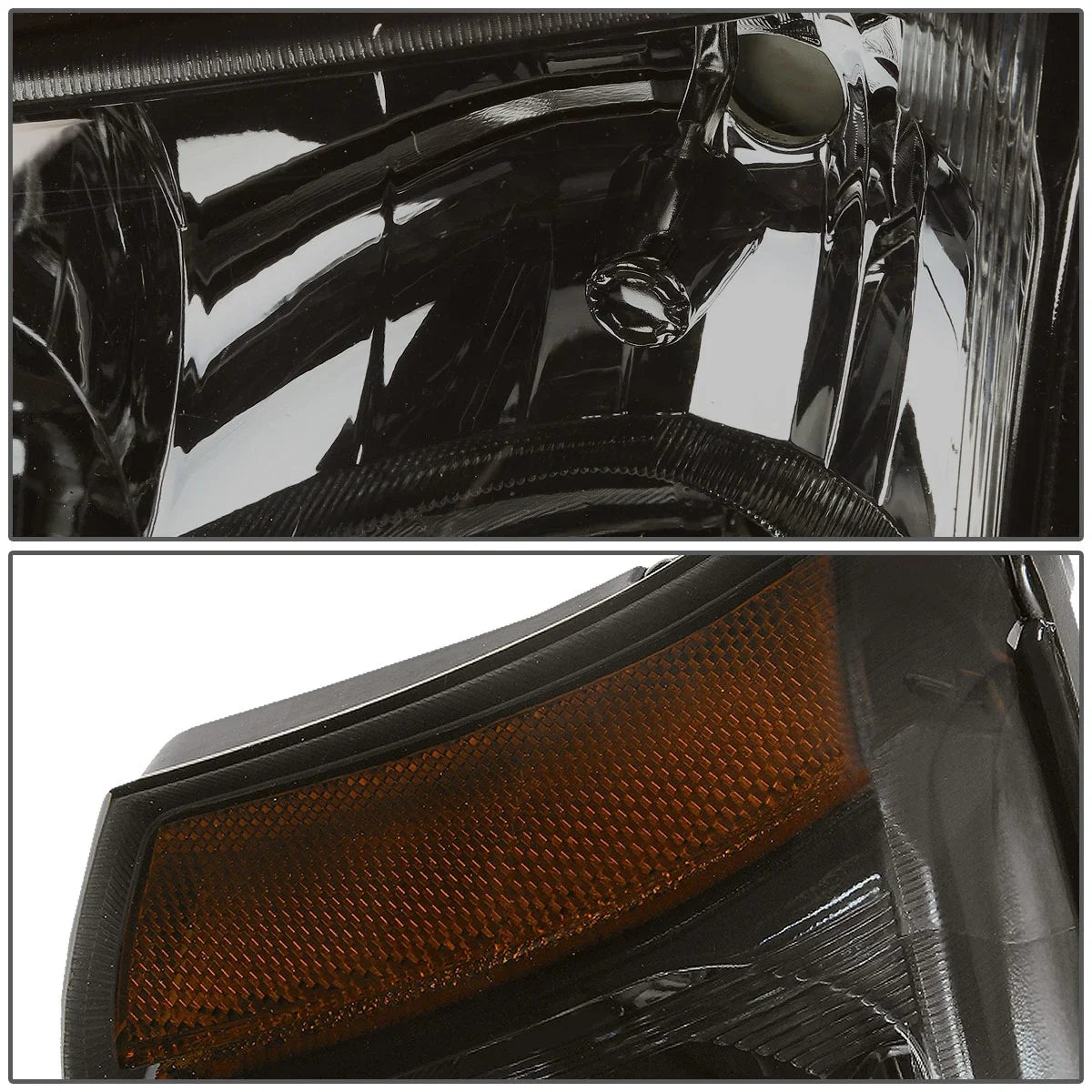 Smoked Housing Amber Corner Upper Headlight for Chevy Silverado (2003–2006)