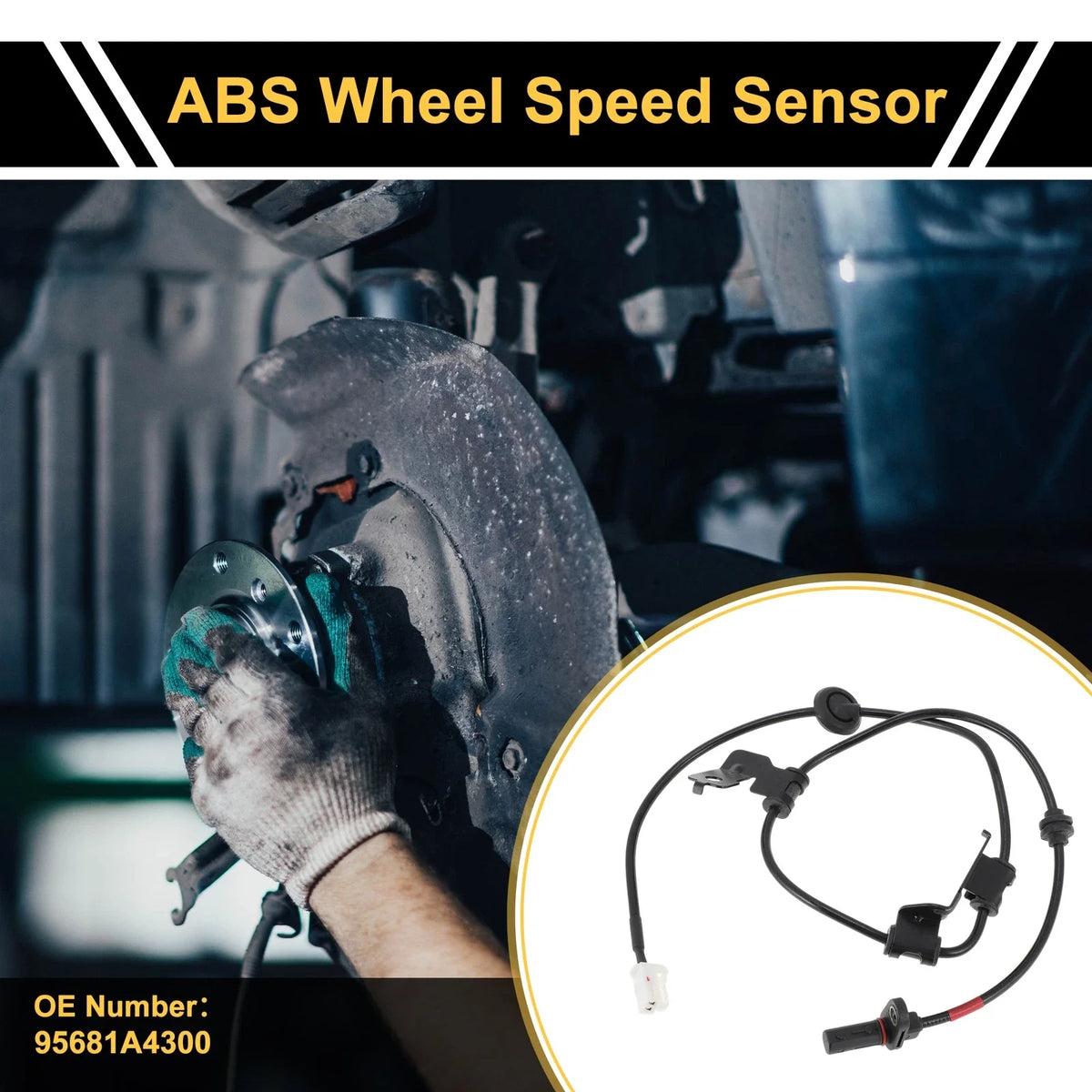 ABS Wheel Speed Sensor No. 95681A4300 for Kia Carens (2013–2015) Rear Right
