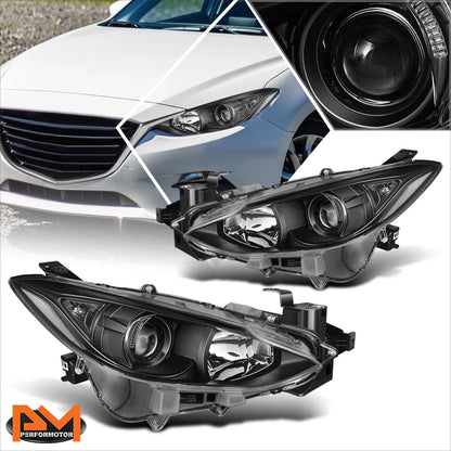 OE Replacement Projector Headlight for Mazda 3 2014-2016 with Black Housing