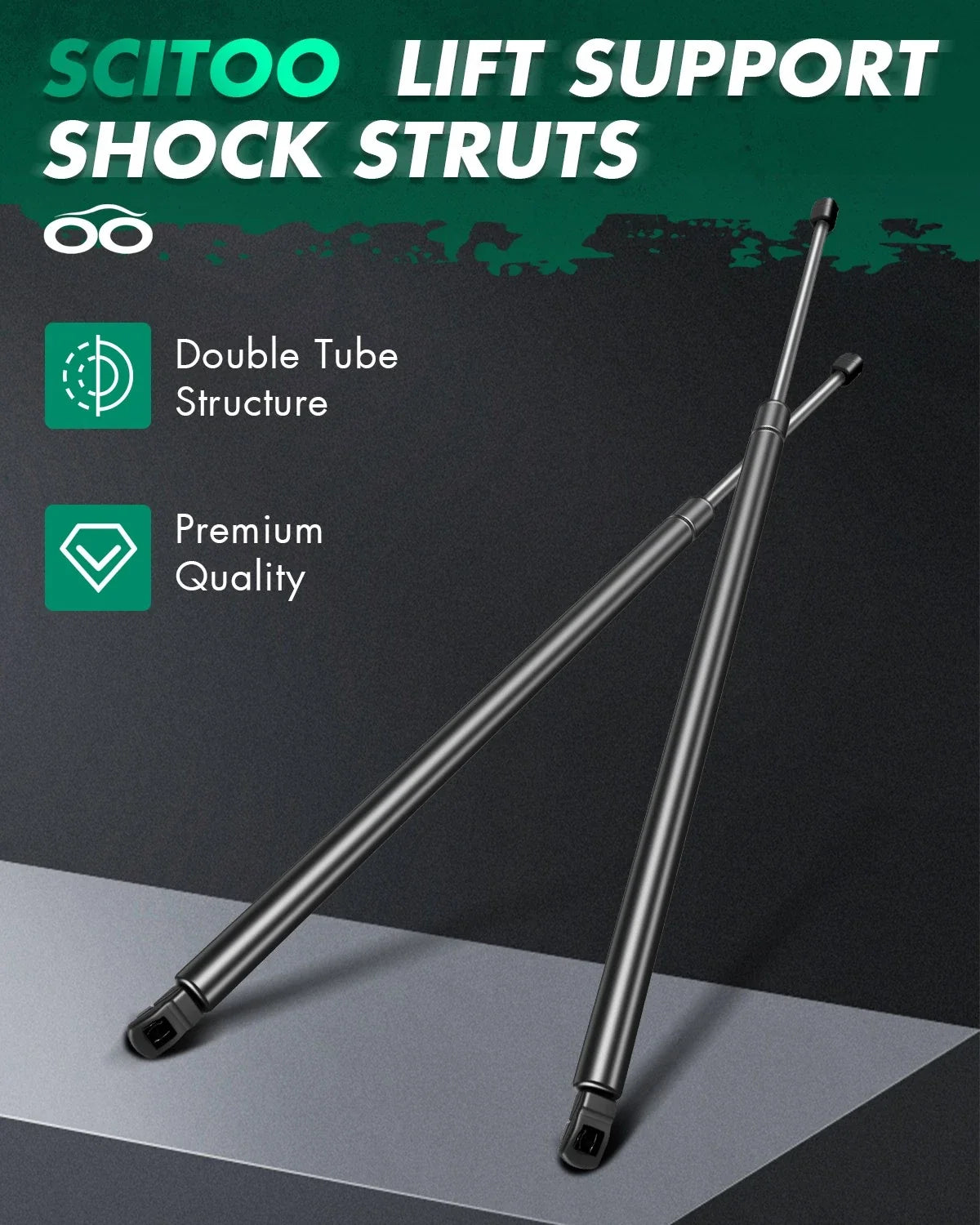 2X Rear Liftgate Lift Supports Struts for Chrysler Town & Country (2008–2015)