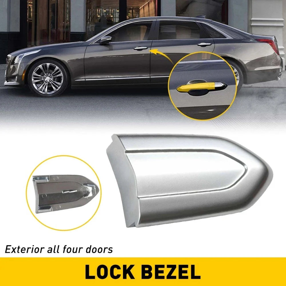 Chrome Trim Cap for Door Lock Cylinder for Cadillac CTS ATS XTS 2013-2019