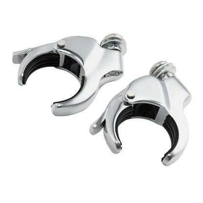 Windshield Clamps Set of 4 in Chrome for Harley Low Rider Street Bob 2018-2025