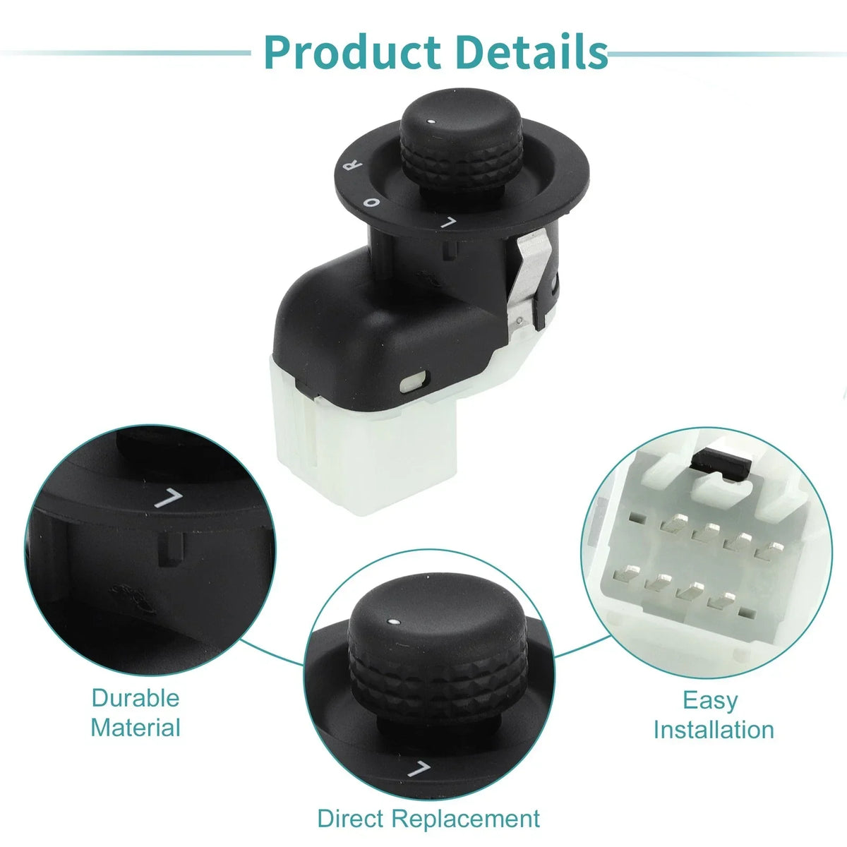 Mirror Control Switch for Jeep, Chrysler 300, Dodge Challenger 2011-2023