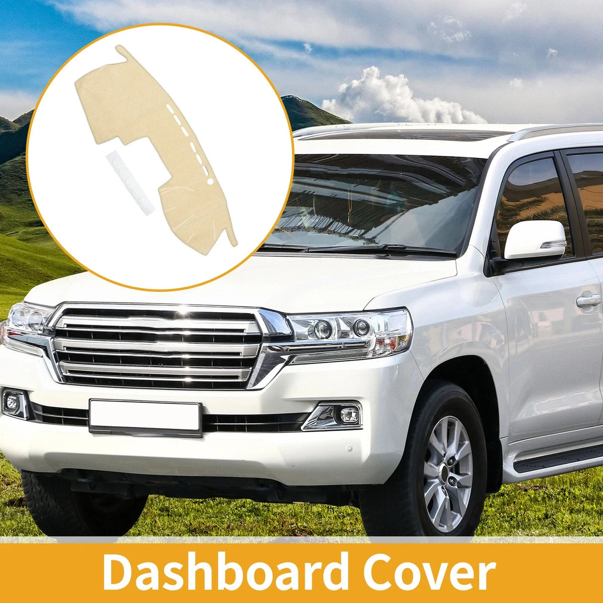 Dashboard Cover Mat for Toyota Mark X (2004–2009) Beige