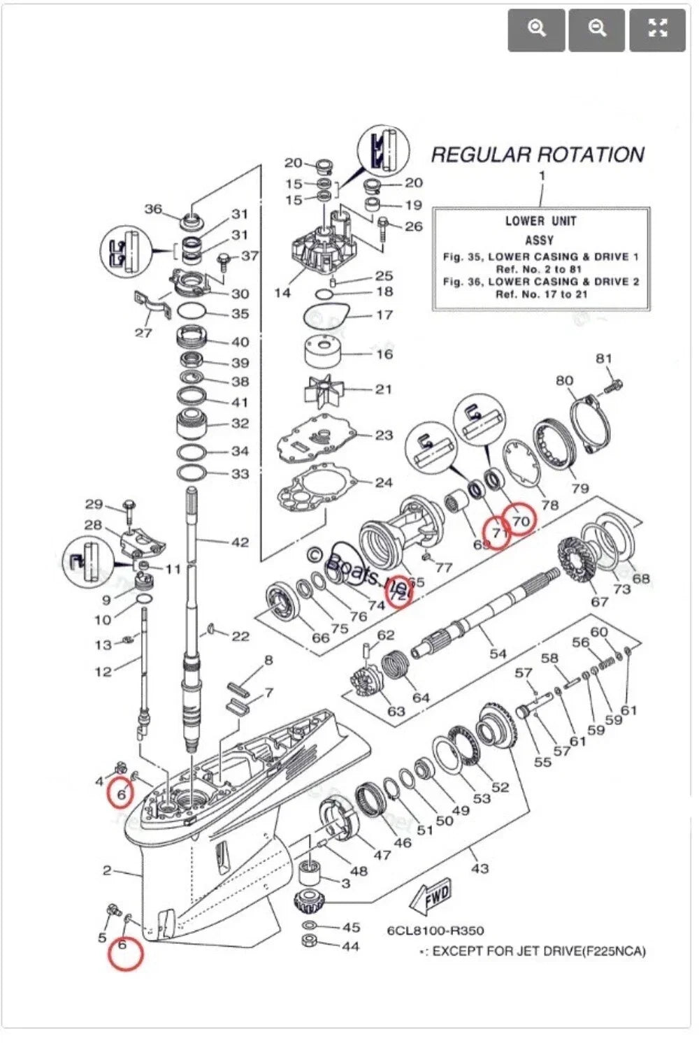 Seal Kit for Yamaha 4-Stroke 225 250 300 HP (93101-30002)
